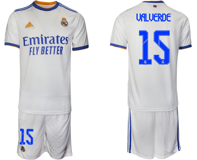 Men 2021-2022 Club Real Madrid home white #15 Soccer Jerseys